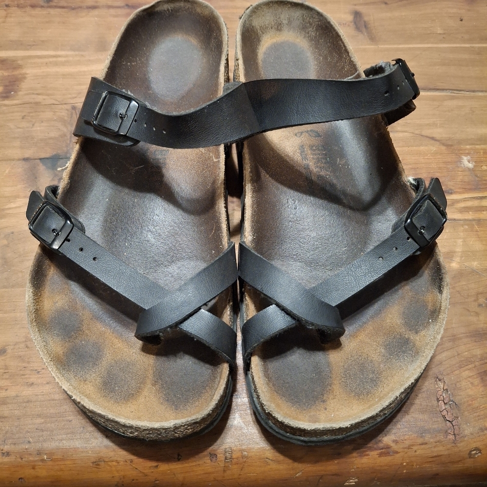 Black Birkenstocks Sandals Size 40